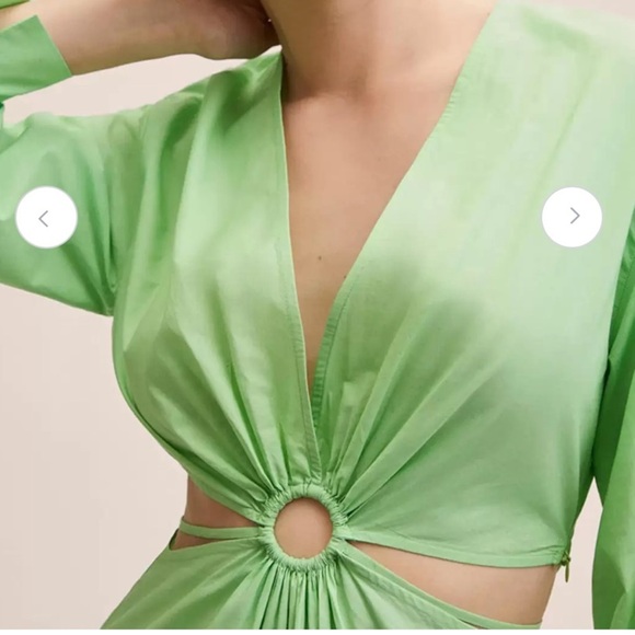 Mango cutout green maxi dress - Picture 7 of 7
